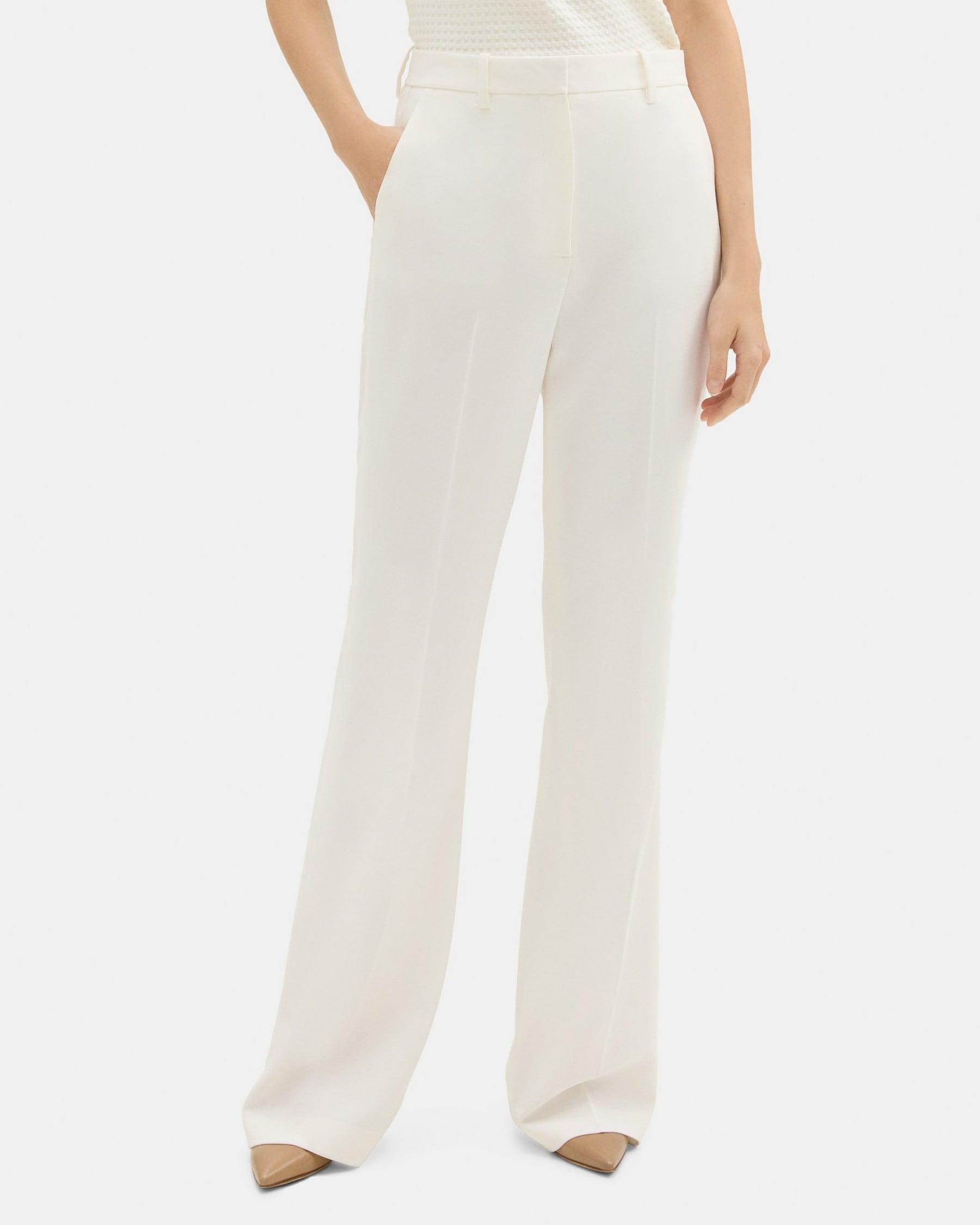 High-Waist Flare Pant in Crepe Product Image