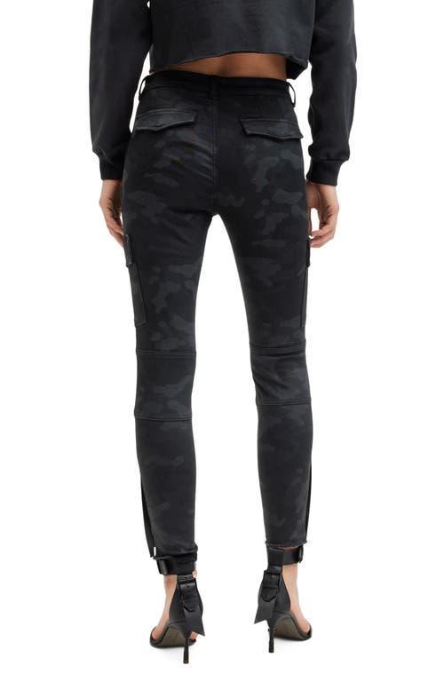 Duran Camp Skinny Cargo Pants In Washed Black Product Image