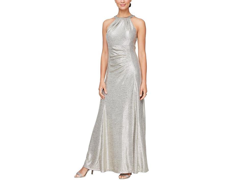 Alex Evenings Metallic Sleeveless Gown Product Image