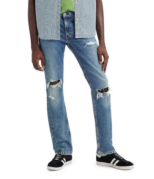 Levi's® 511 Slim Leg Fit Distressed Denim Jeans Product Image