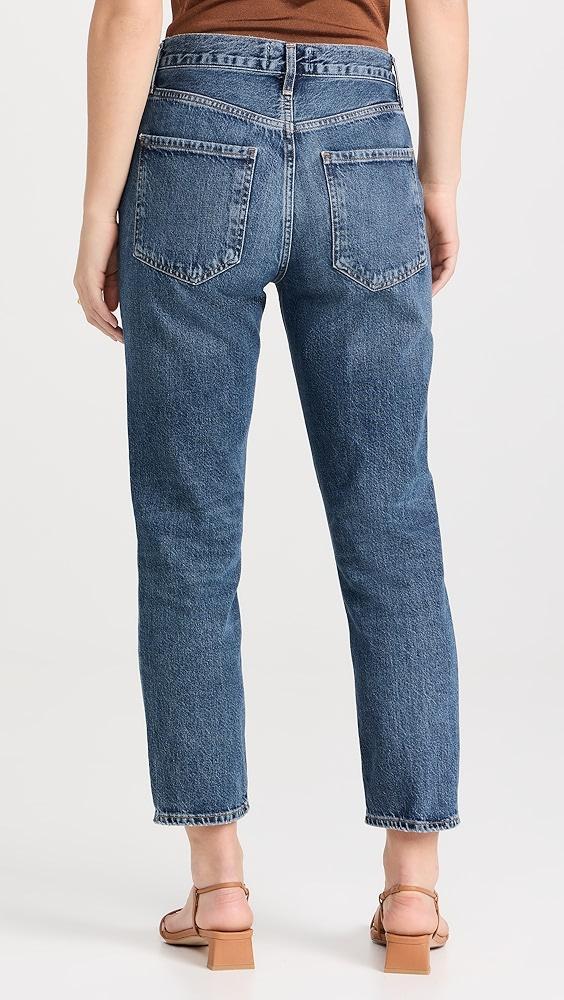 AGOLDE Riley Crop: High Rise Straight Jeans | Shopbop Product Image