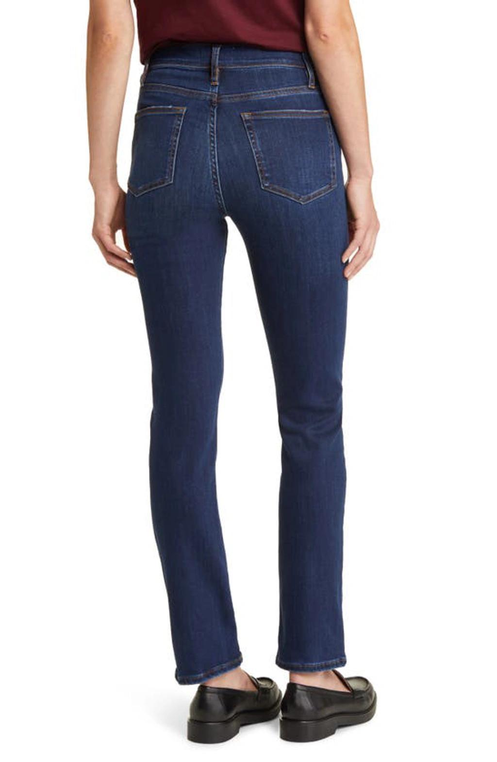 Le High Straight Leg Long Jeans In Blue Product Image