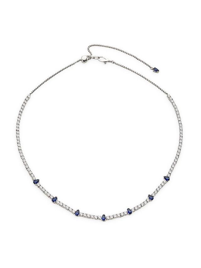 Womens Loveall Sterling Silver & Pear Cubic Zirconia Tennis Necklace Product Image