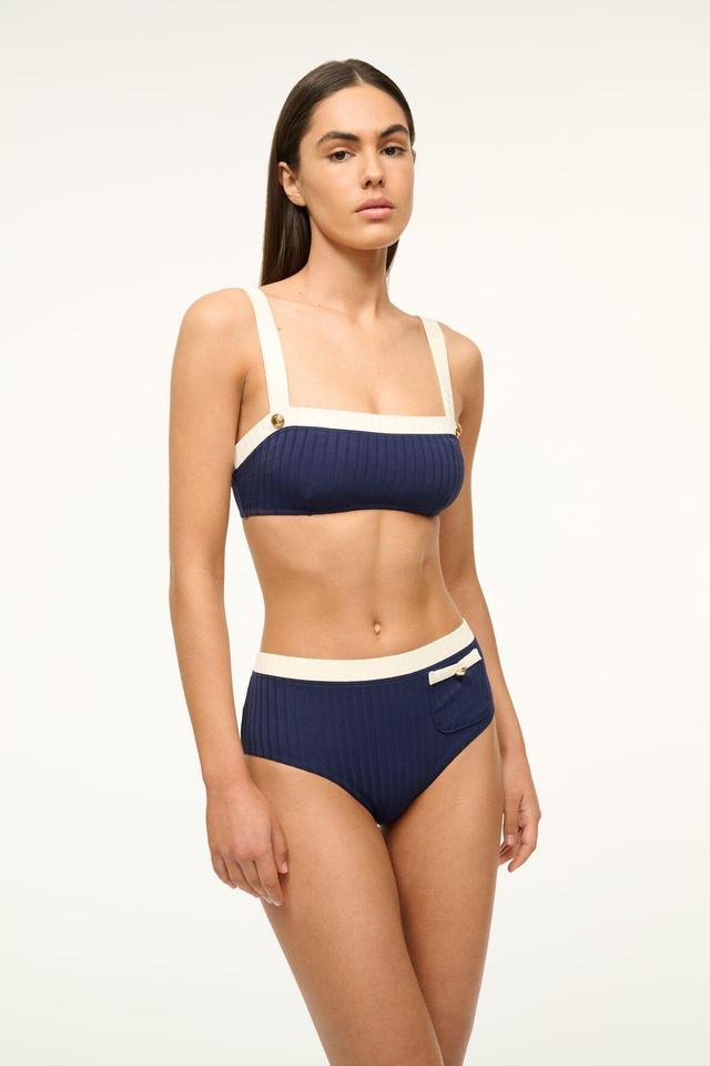 LIV BIKINI TOP | NAVY IVORY Product Image