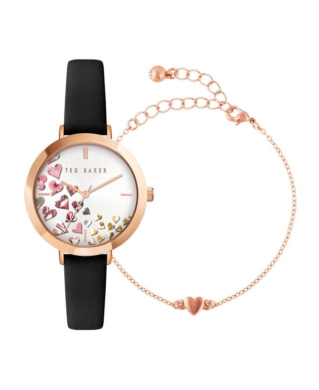 Ted Baker London Ammy Hearts Leather Strap Watch & Bracelet Set, 34mm Product Image