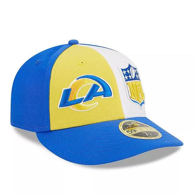 Mens New Era Yellow/Royal Los Angeles Rams 2023 Sideline Low Profile 59FIFTY Fitted Hat Product Image