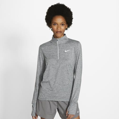 Nike Womens Dri-FIT Element 1/2 Zip Top - Smoke Grey/Light Smoke Grey/Heather Product Image