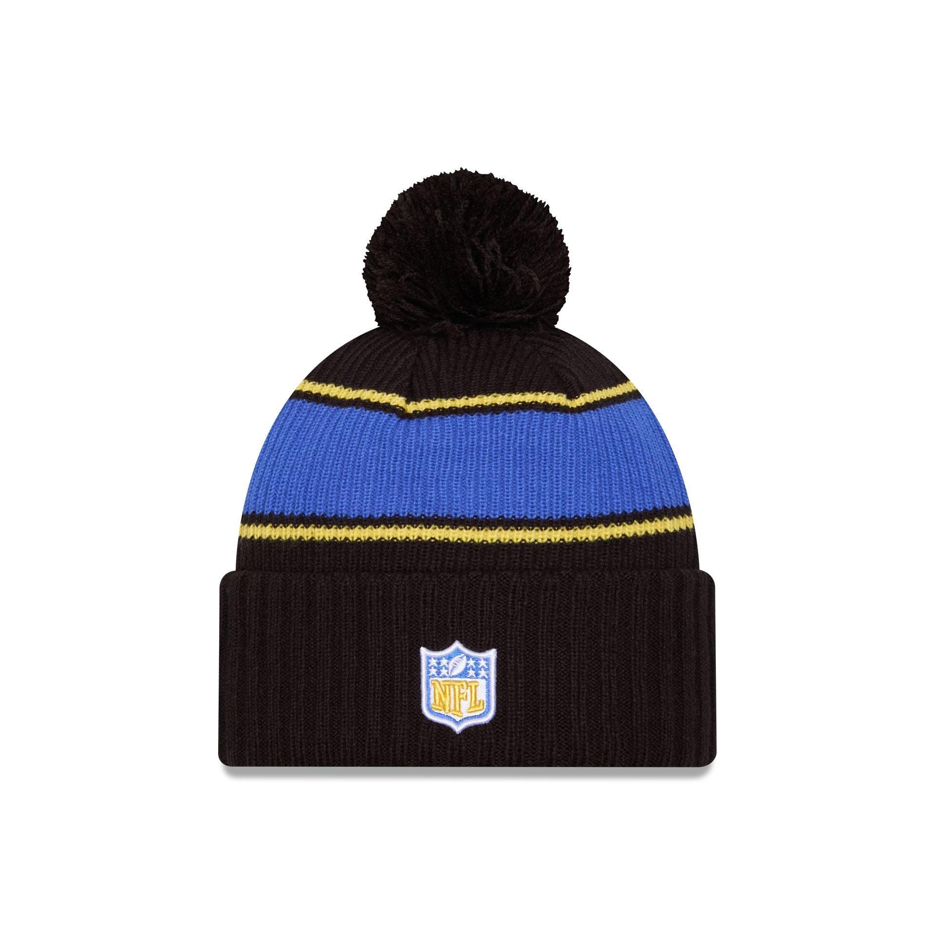 Los Angeles Rams 2024 Cold Weather Black Pom Knit Hat Male Product Image