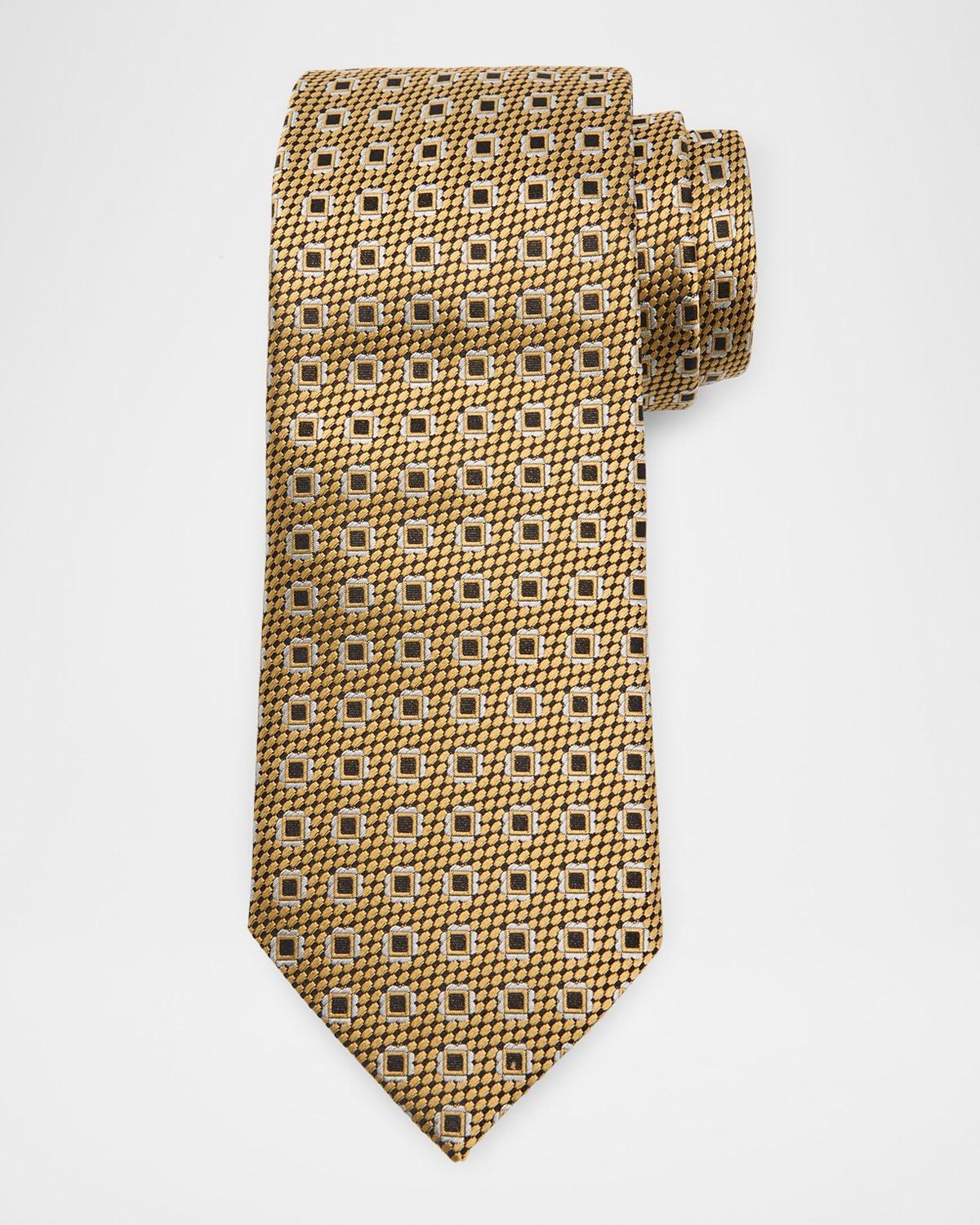 Men's Geometric Silk Tie Product Image