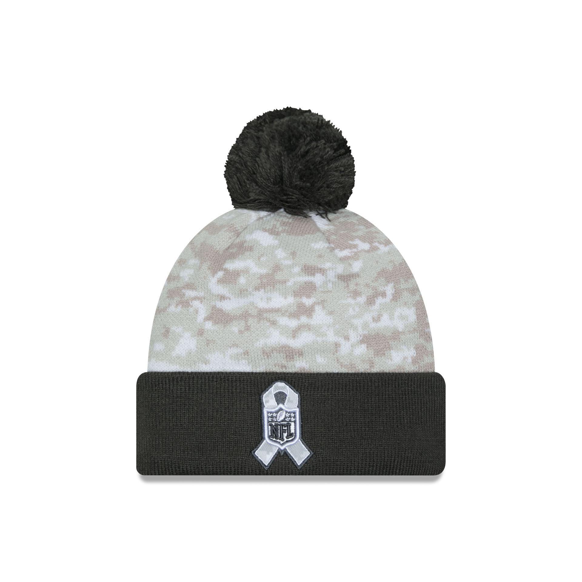 New Orleans Saints 2024 Salute to Service Pom Knit Hat Male Product Image