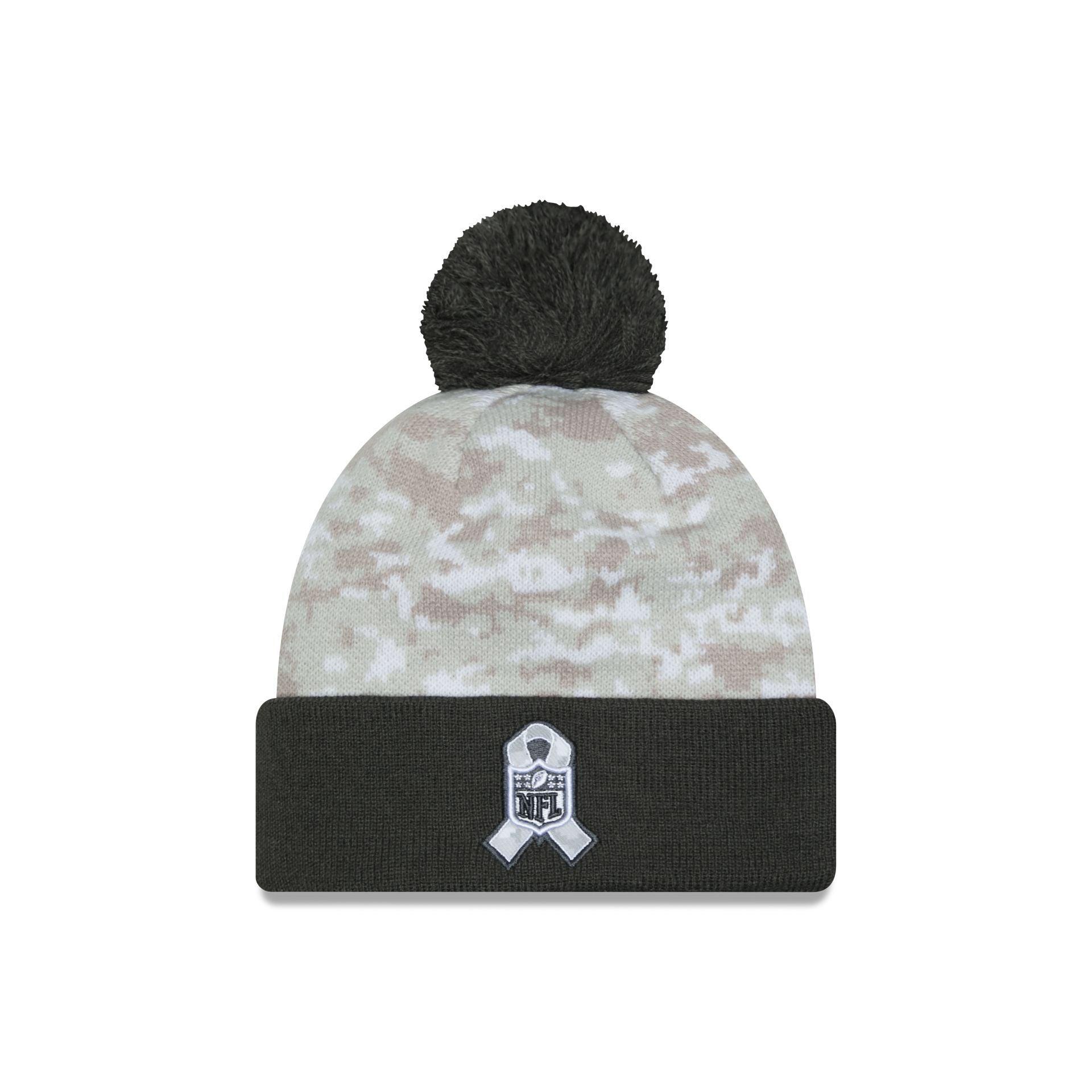 Pittsburgh Steelers 2024 Salute to Service Pom Knit Hat Male Product Image