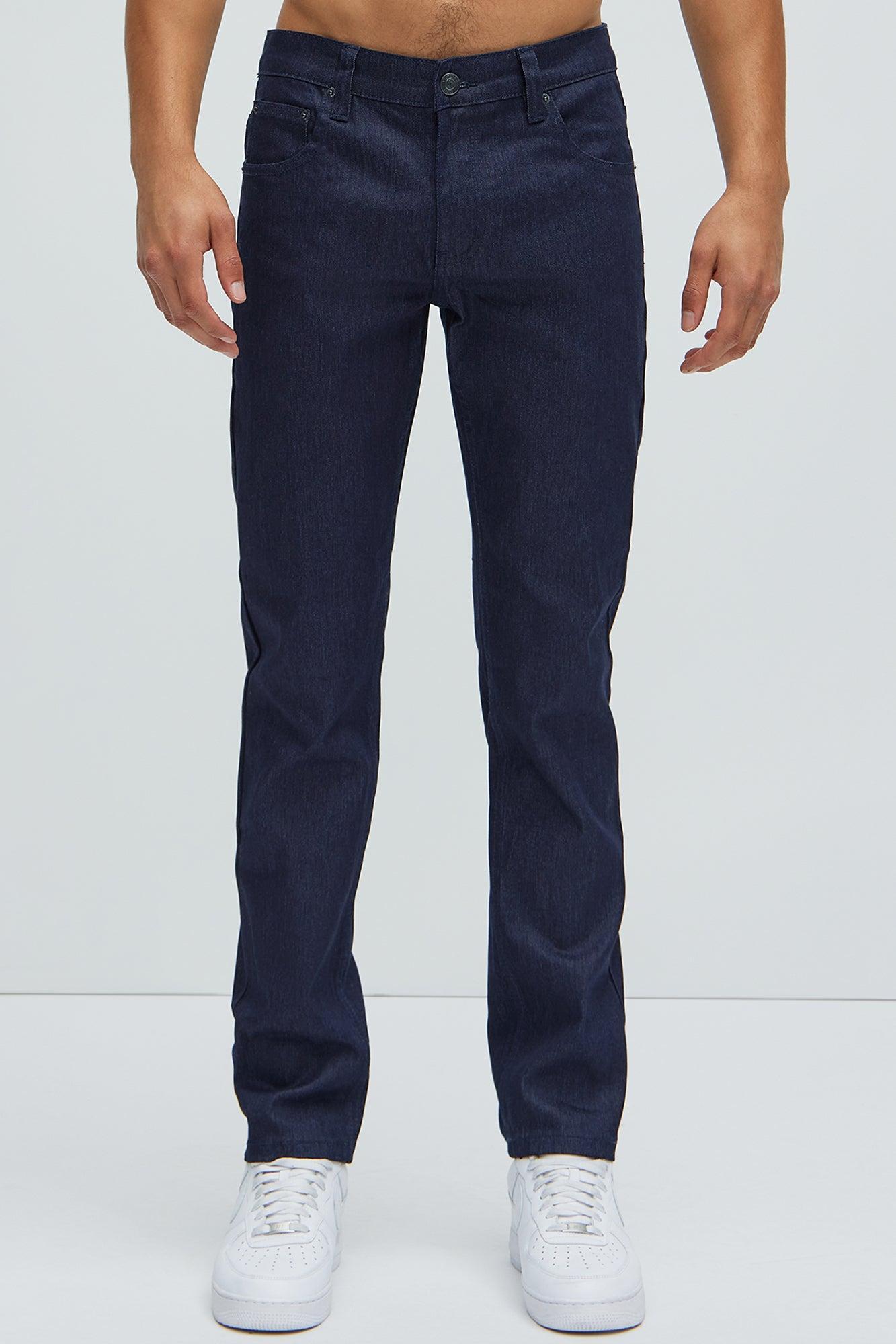 Stretch Raw Denim Skinny Jeans - Indigo Product Image