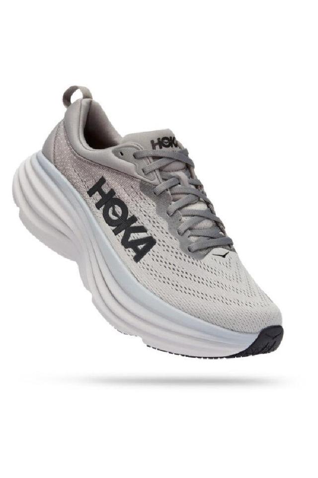 Men's Hoka Bondi 8 in Sharkskin/Harbor Mist Male Product Image