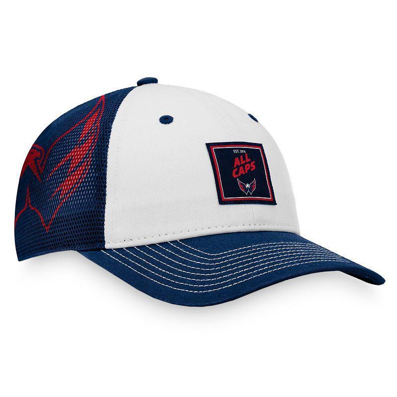 Mens Fanatics Branded /White Washington Capitals Block Party Snapback Hat, Blue Product Image