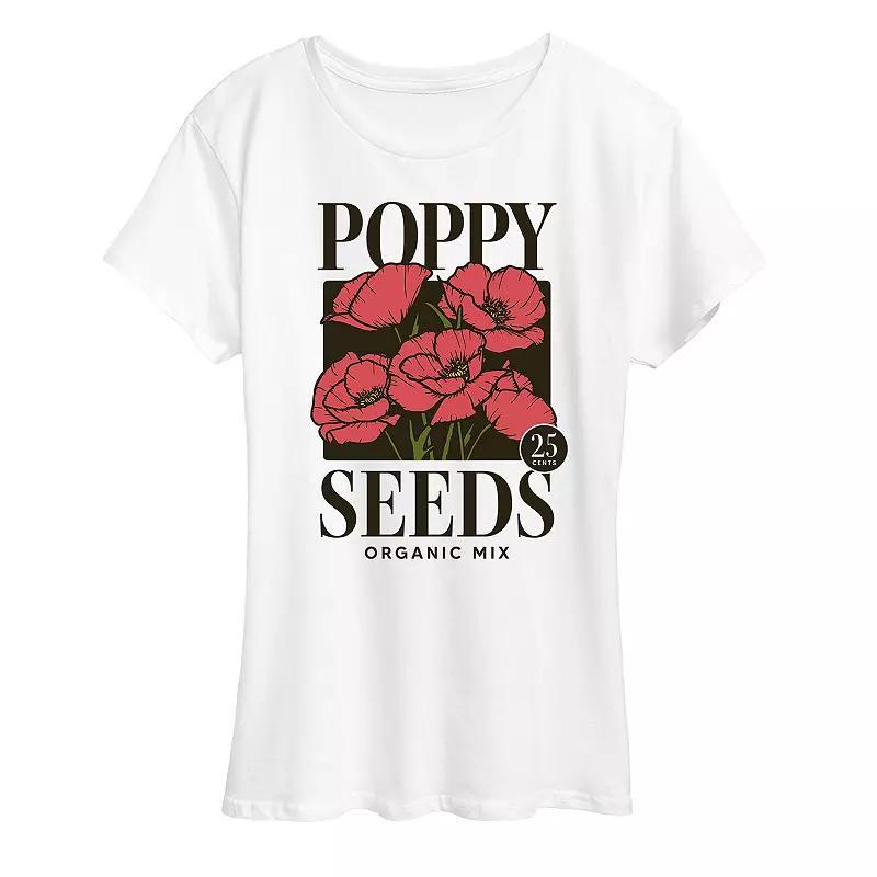 Womens Poppy Seed Packet Graphic Tee Grey Gray Product Image