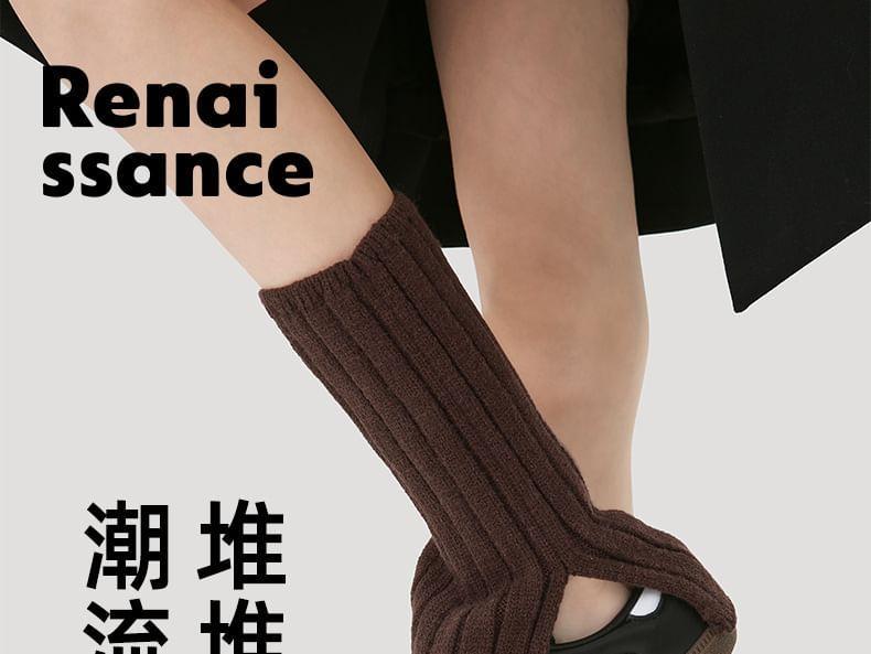 Plain Slit Knit Leg Warmers Product Image