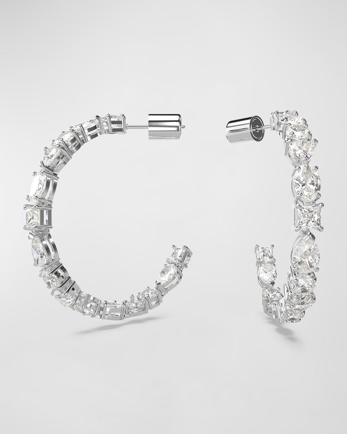 Swarovski Mesmera Mixed Cut Hoop Earrings in Rhodium Plated Product Image