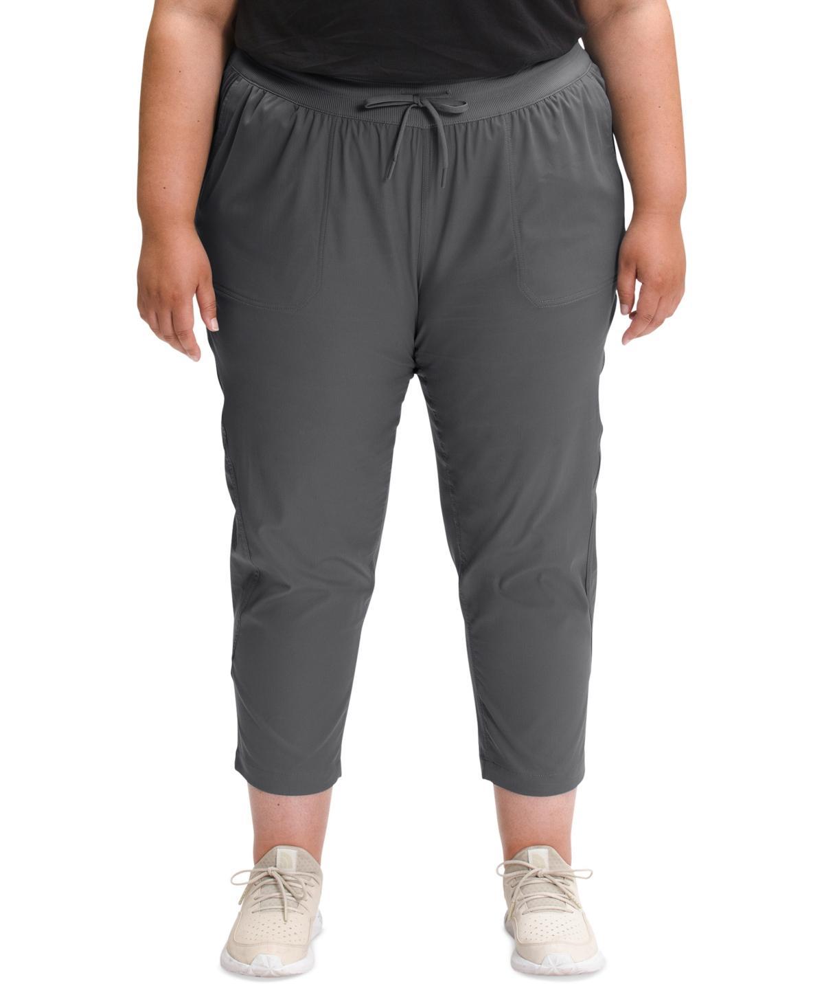 The North Face Plus Size Aphrodite Motion Capris (Asphalt Grey) Women's Casual Pants Product Image