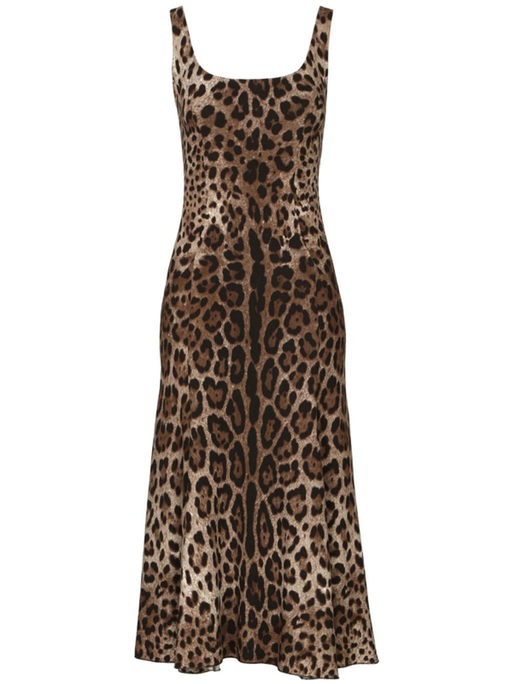 Leopard-print Midi Dress Product Image