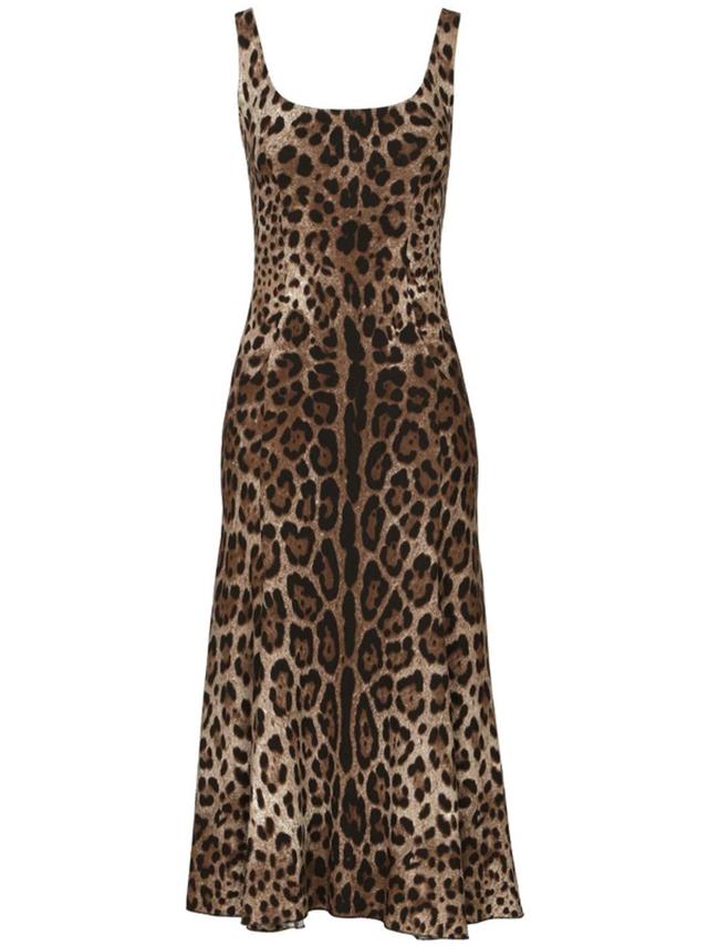 Leopard-print Midi Dress Product Image