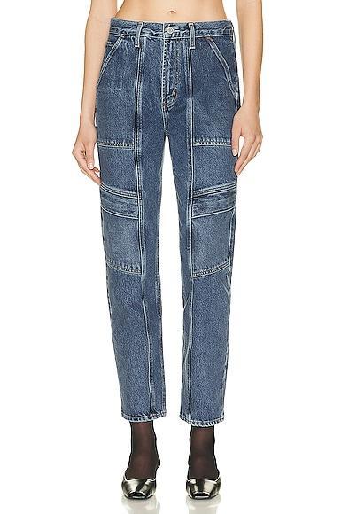 Womens Cooper Straight-Leg Cargo Jeans Product Image