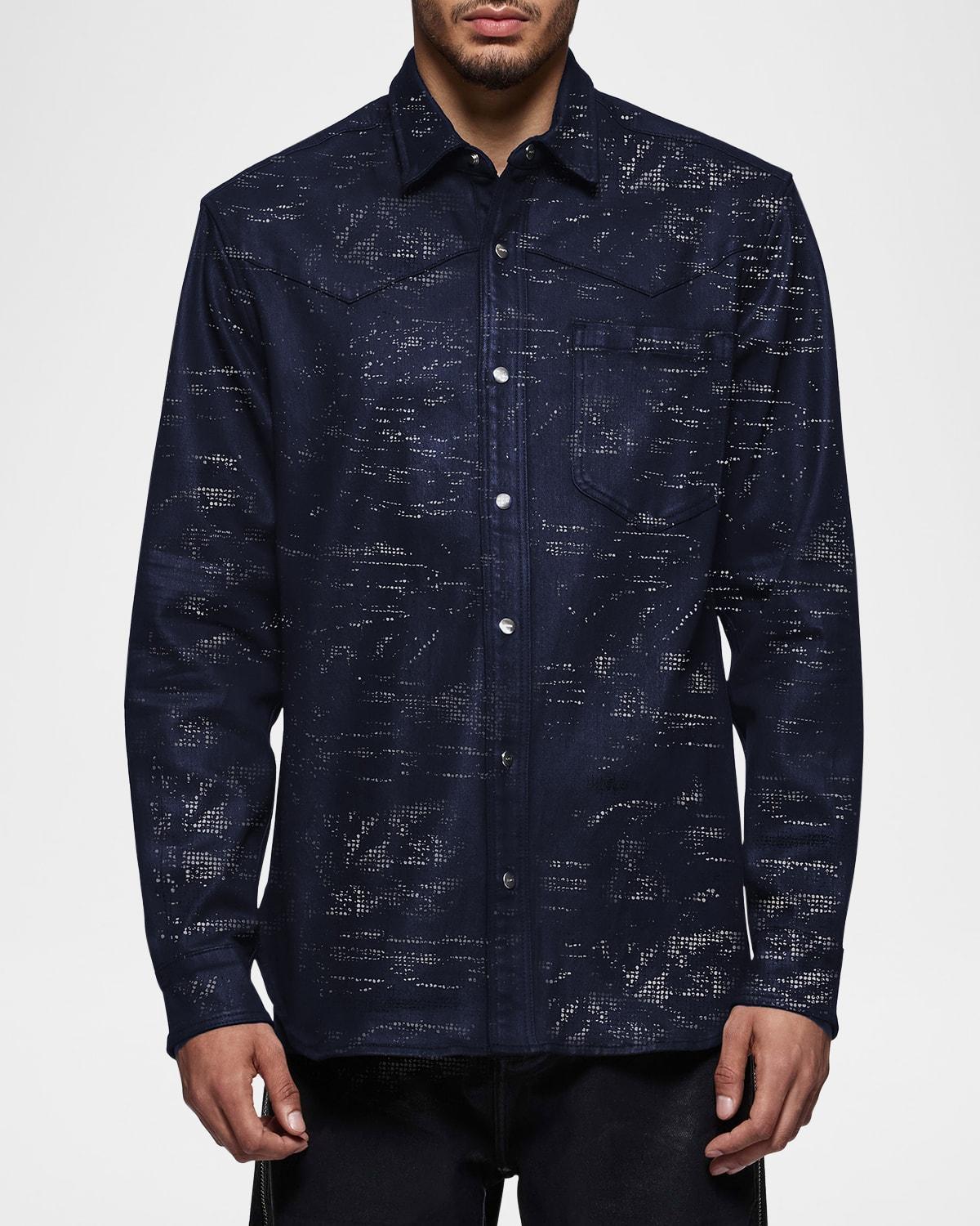 Men's Tiled Overlay Overshirt Product Image