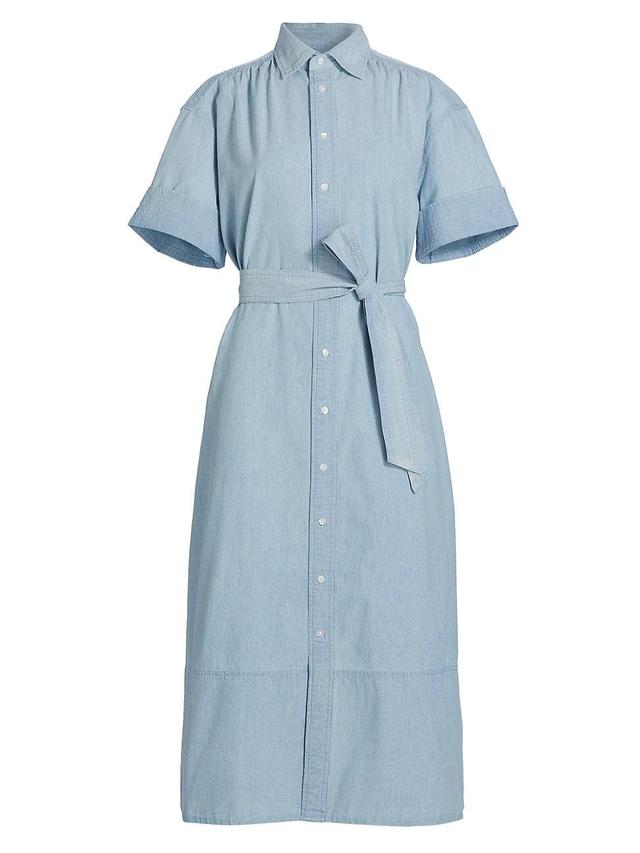 Womens Chambray Midi-Shirtdress Product Image