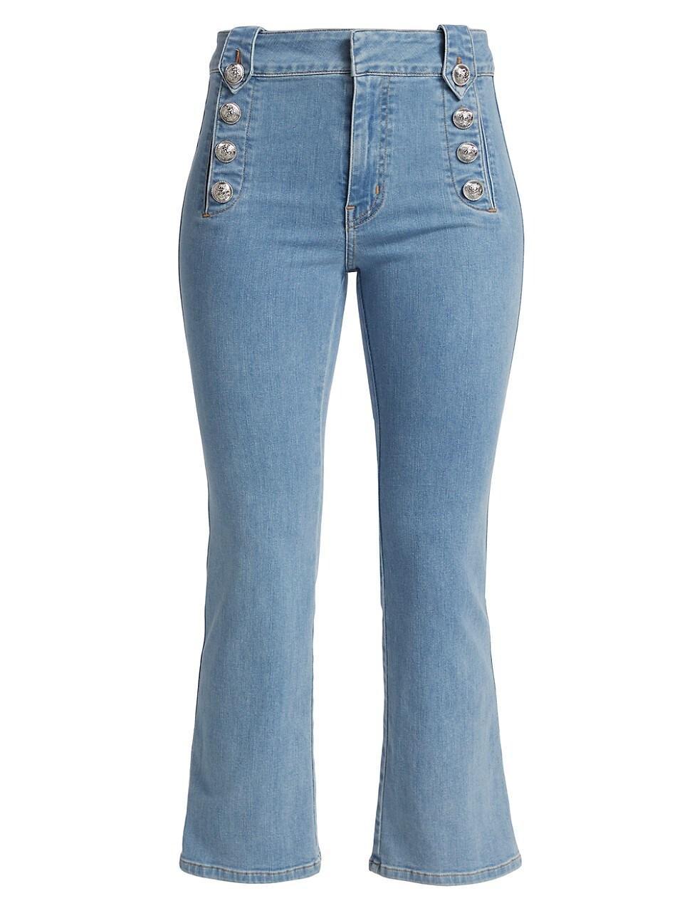 Womens Robertson High-Rise Stretch Crop Flare Jeans Product Image