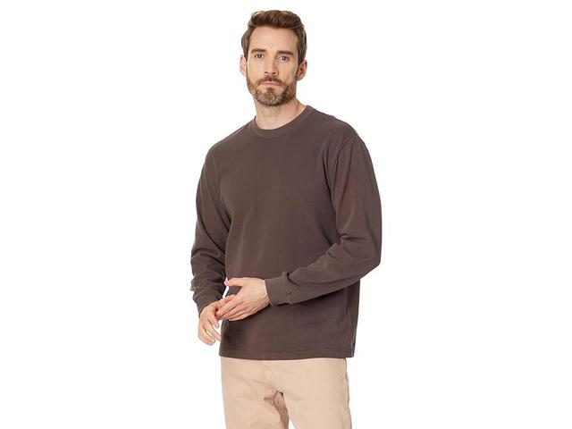 Madewell Brushed Long-Sleeve Boxy Tee (Roasted Chicory) Men's T Shirt Product Image