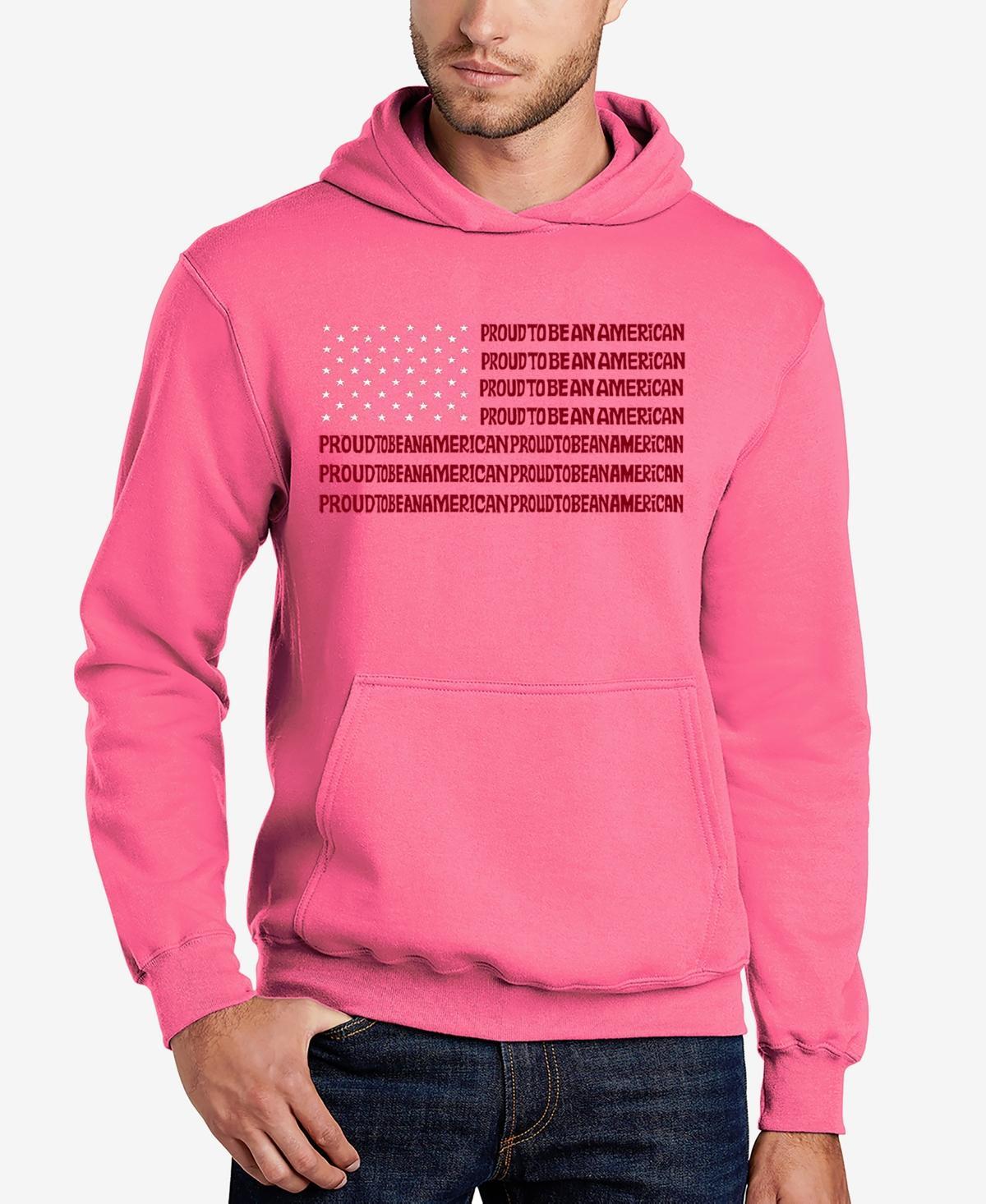 La Pop Art Proud To Be An American - Mens Word Art Hooded Sweatshirt Product Image