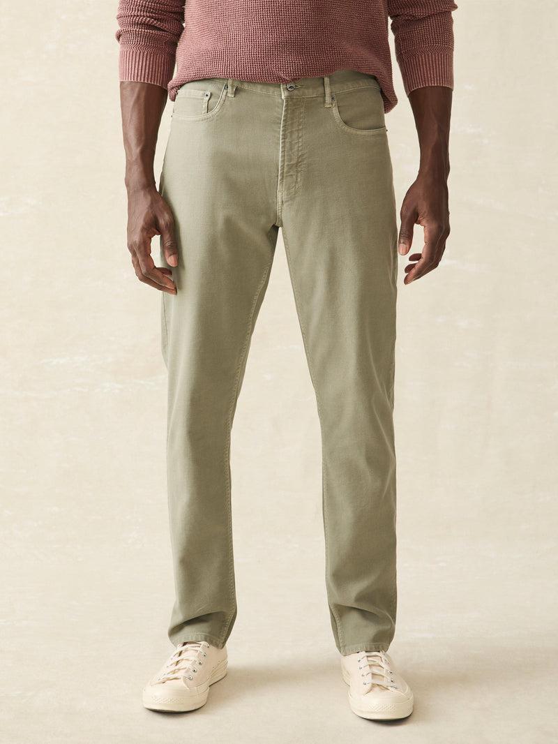 Stretch Terry 5-Pocket Athletic Fit Pant - Faded Olive Product Image