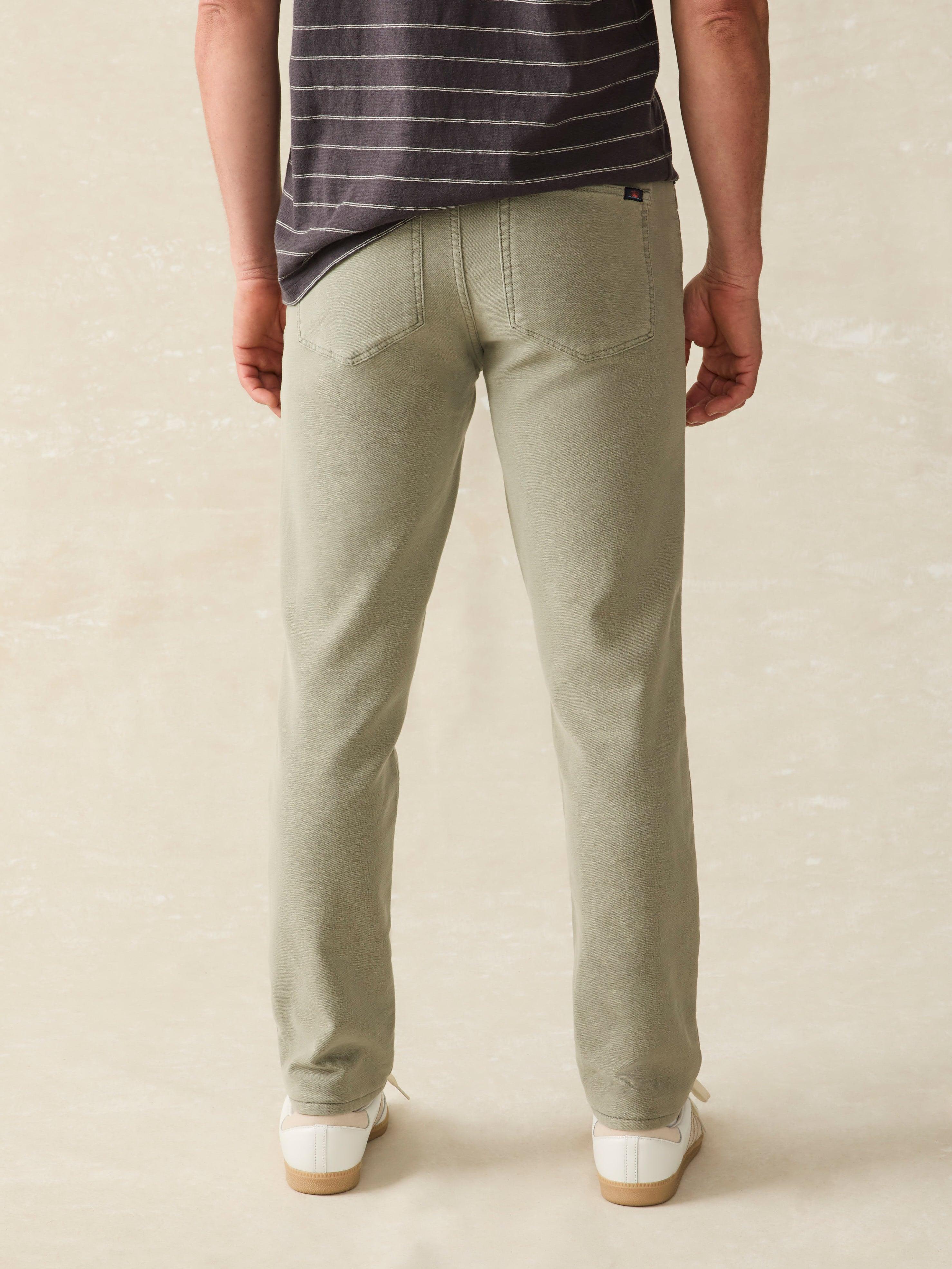 Stretch Terry 5-Pocket Pant - Faded Olive Male Product Image