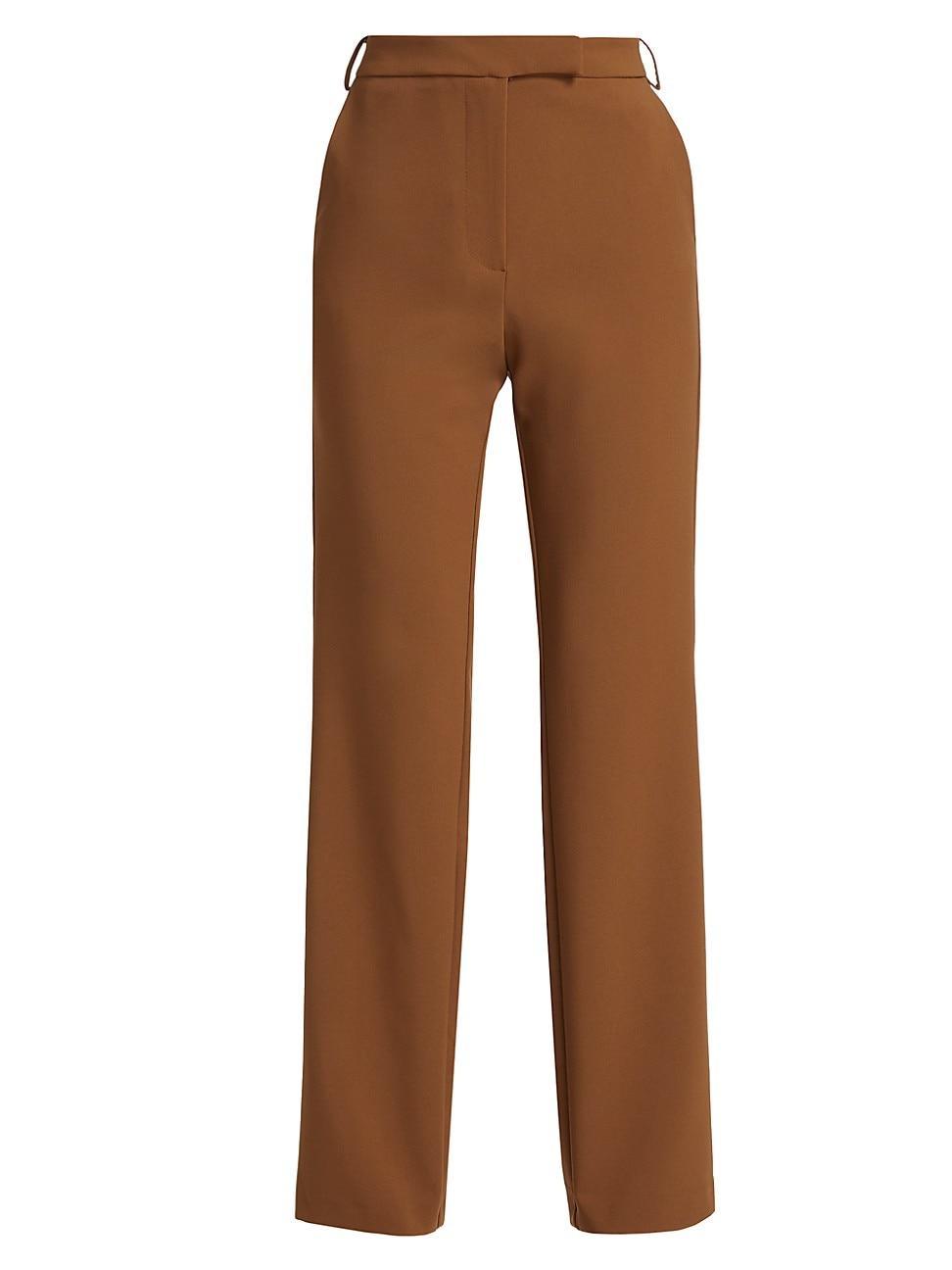 Womens Straight-Leg High-Rise Trousers Product Image