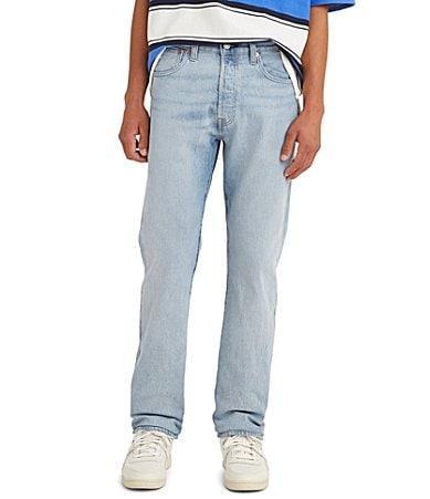 Levis Mens 501 Original Fit Button Fly Stretch Jeans Product Image