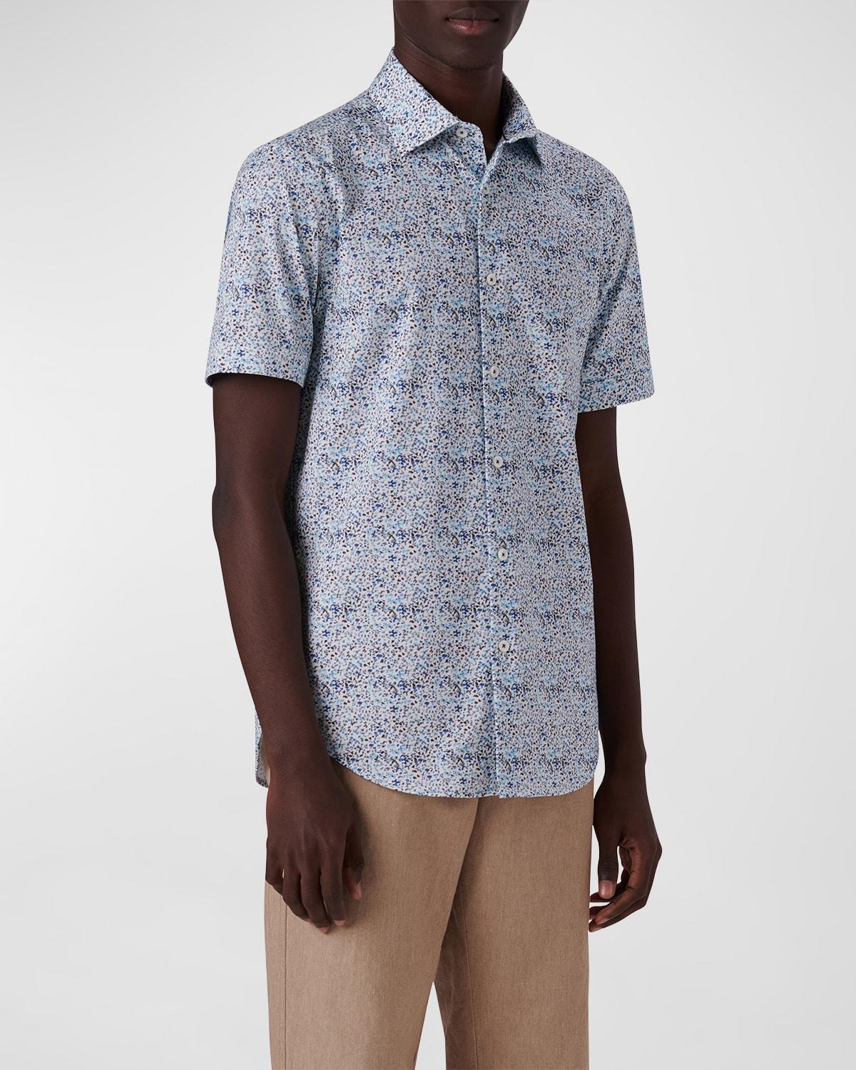 Mens Oooh Cotton Abstract Print Button-Front Shirt Product Image