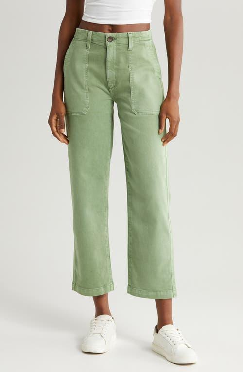 Ag Analeigh High Rise Straight Leg Jeans in Sulfur Forest Green Product Image