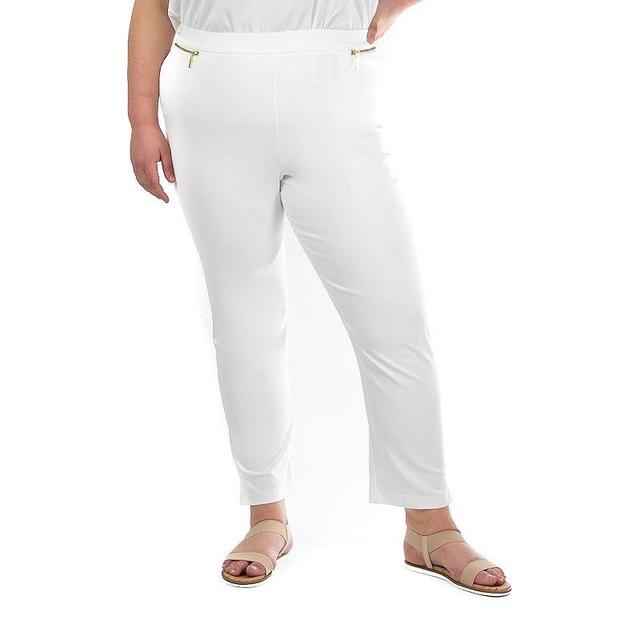 Plus Size Nina Leonard Ankle Length Millennium Pants, Womens Product Image