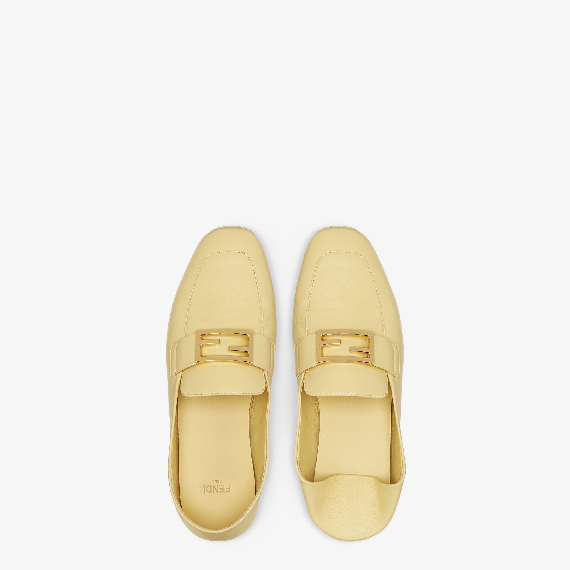 BaguetteYellow leather loafers Product Image