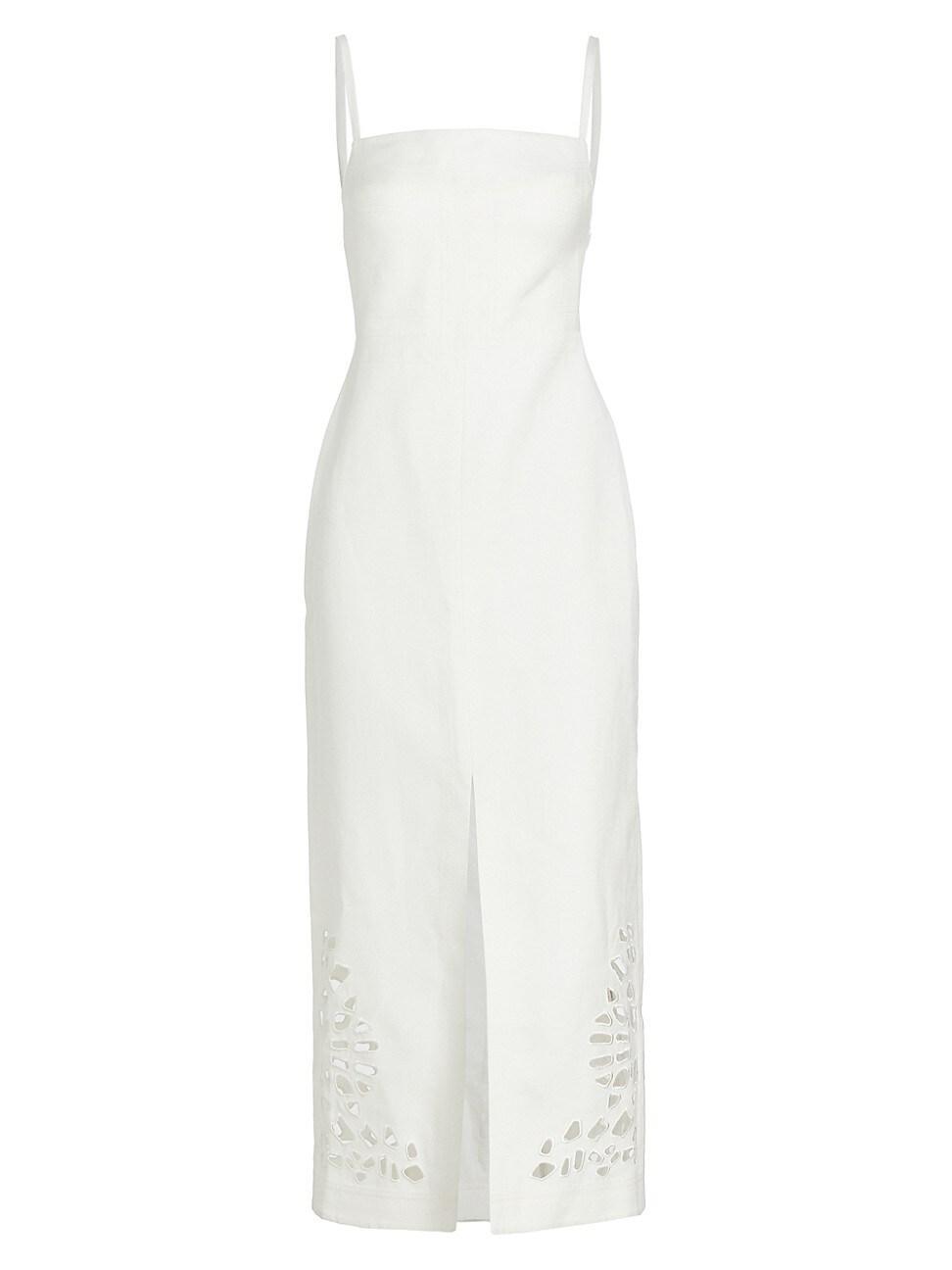 Womens Delacourt Laser Cut Slip Midi-Dress Product Image