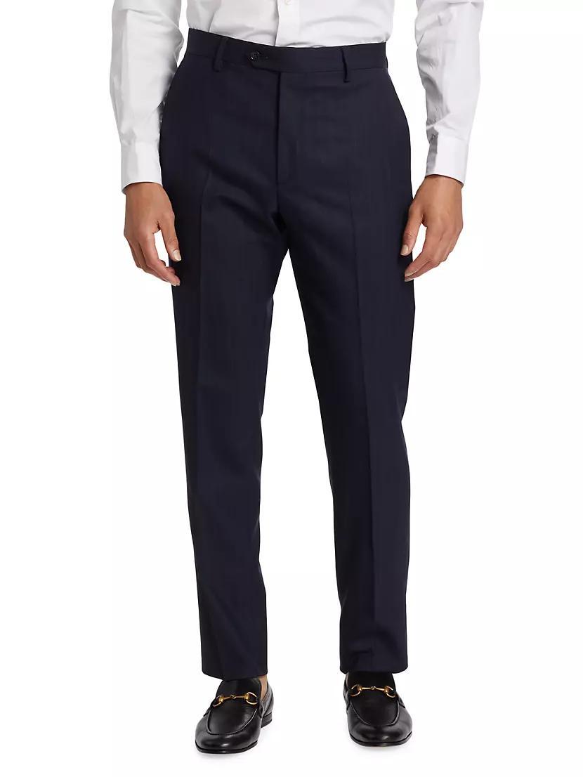 COLLECTION Pinstriped Wool Suit Pants Product Image