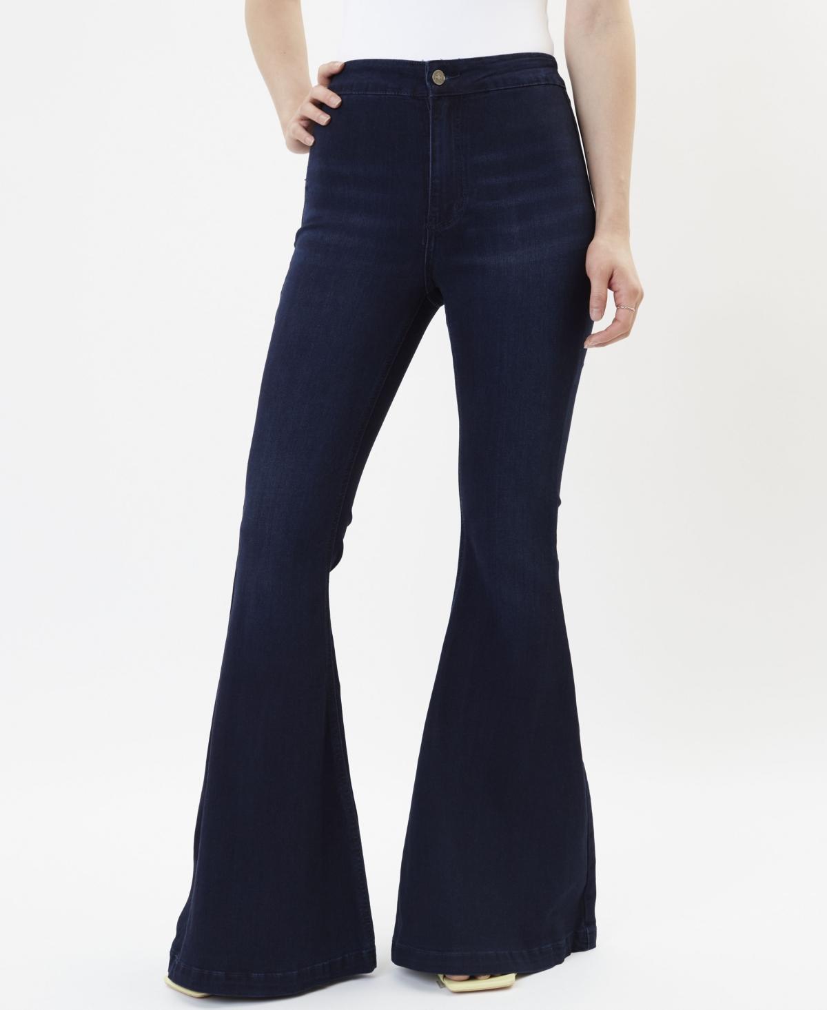 Womens High Rise Extreme Flare Two Pocket Jeans Product Image