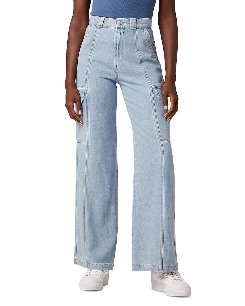 Hudson Jeans High Rise Wide Leg Cargo in Blue. Size 31, 32. Product Image