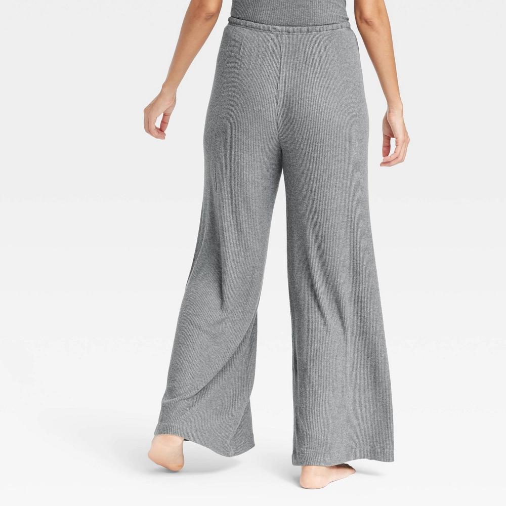 Women's Cozy Ribbed Wide Leg Pants - Auden™ Dark Gray XS Product Image