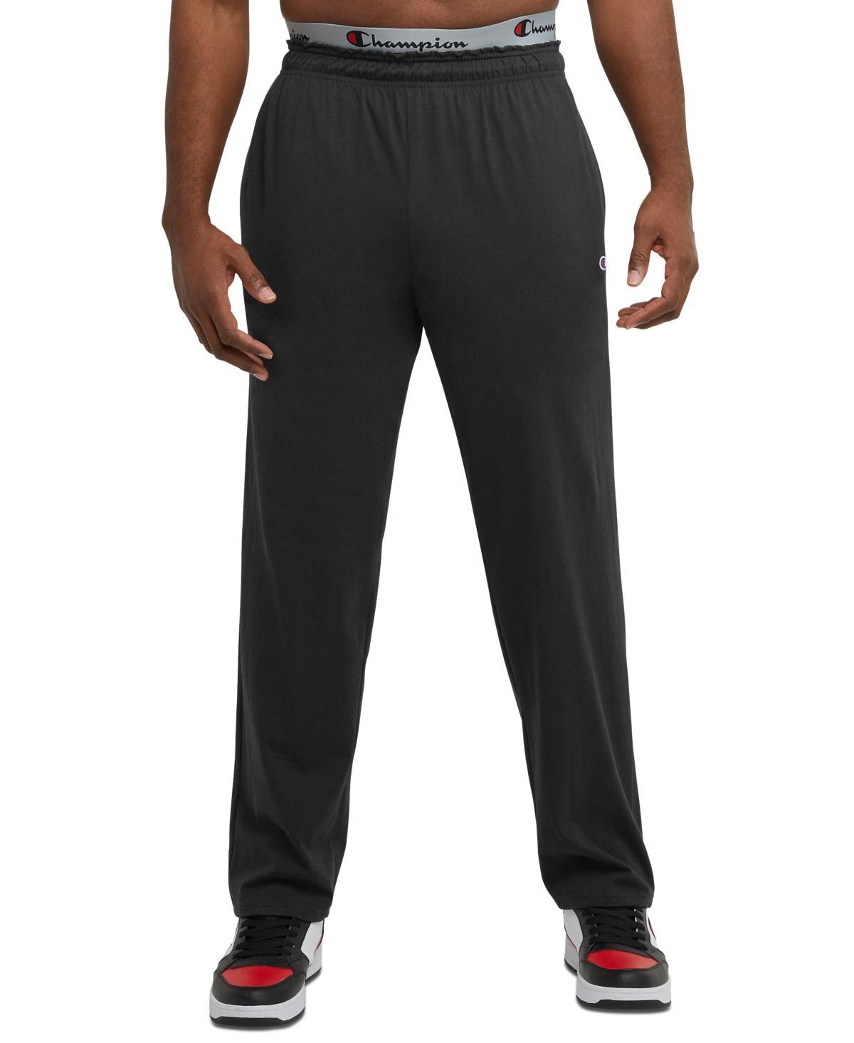 Mens Champion Lightweight Open-Hem Lounge Pants, C Logo (Big & Tall) Navy 2XB Product Image