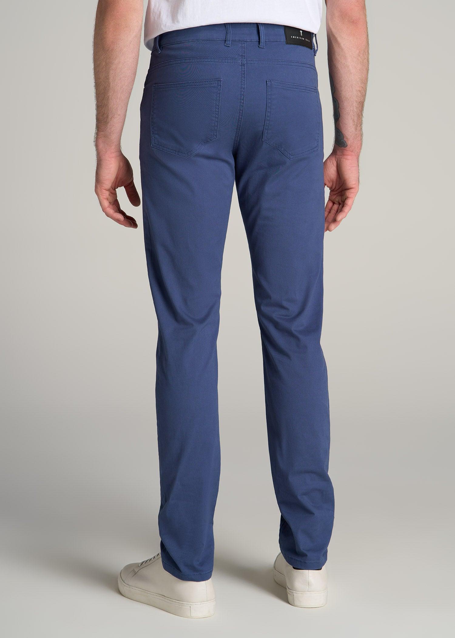 Dylan SLIM FIT Five-Pocket Pants For Tall Men in Steel Blue Male Product Image