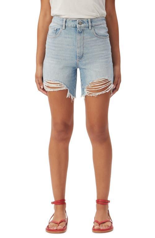 DL1961 Emilie Ripped High Waist Fray Hem Denim Shorts product image