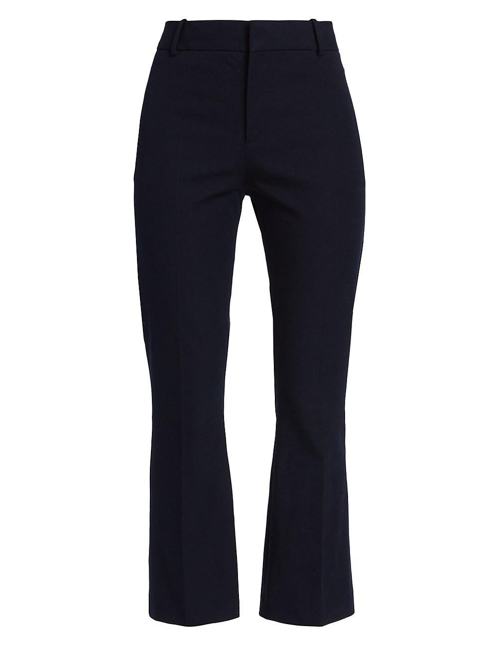 Womens Le Crop Cotton-Blend Boot-Cut Trousers product image