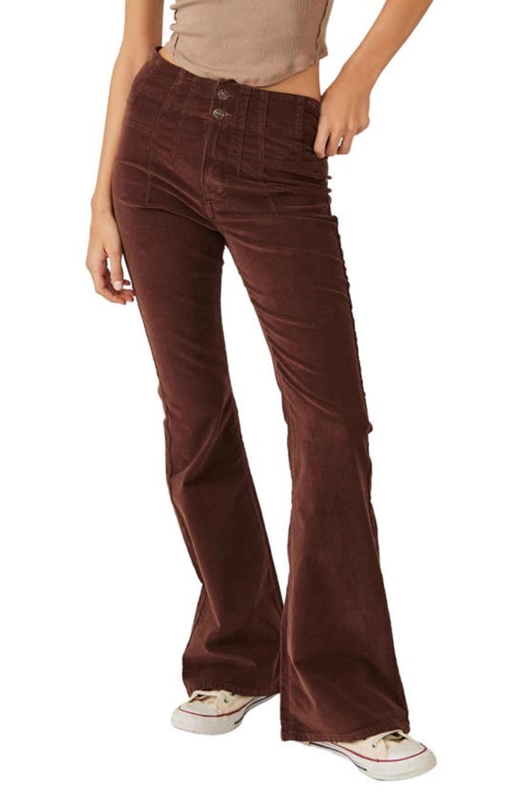 Free People Jayde Cord Super High Rise Flared Jeans Product Image