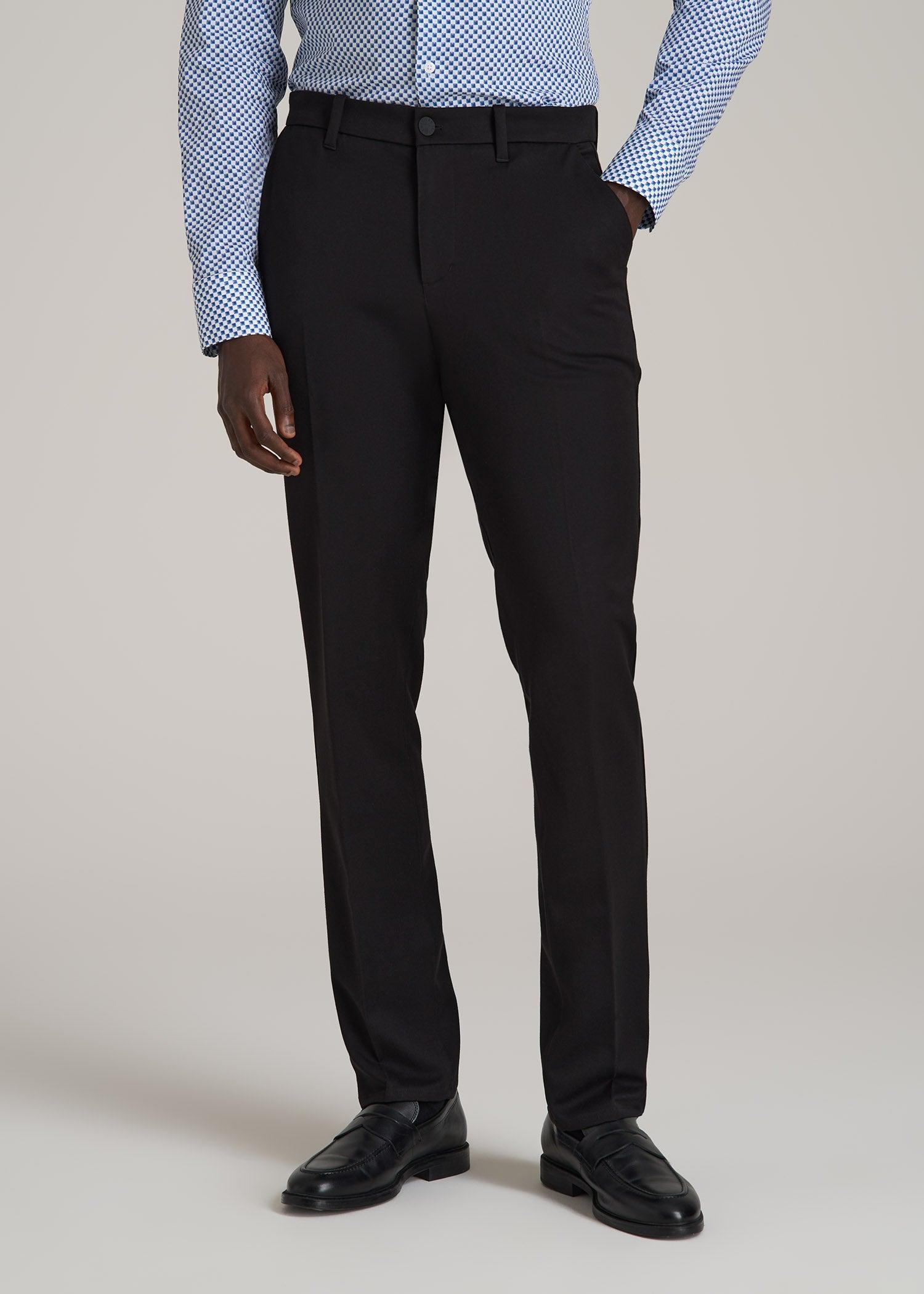 TAPERED-FIT Stretch Dress Pants for Tall Men in Charcoal Heather Male Product Image