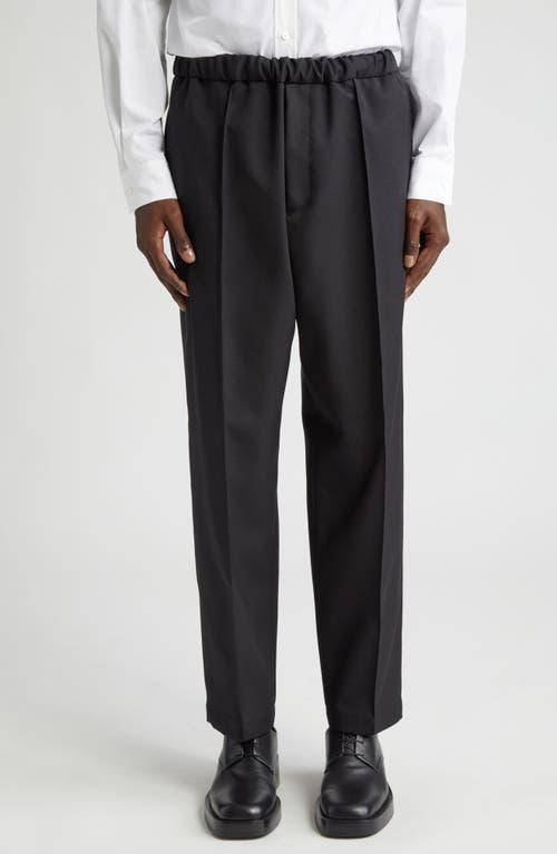 Jil Sander Relaxed Fit Elastic Waist Tapered Leg Ankle Trousers Product Image